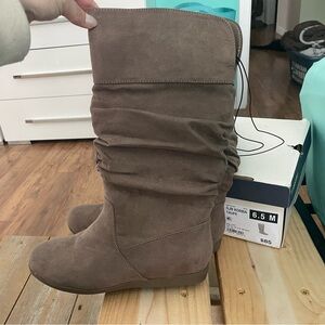 St. John's Bay Taupe Suede Boots